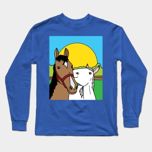 Horses Rider Pony Girl Long Sleeve T-Shirt